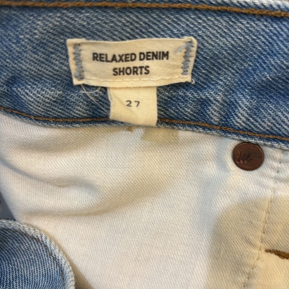 Madewell Light Wash Relaxed Denim Shorts Size 27 - Picture 4 of 8